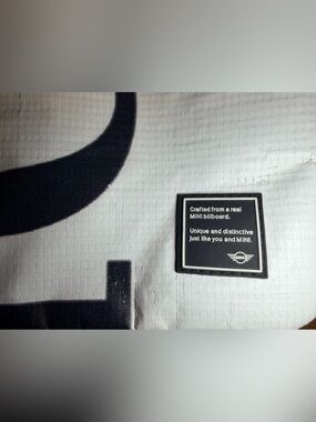 Mini Cooper White and Black pouch
